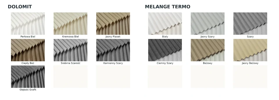 Dolomit i Melange Termo — przegląd kolorów