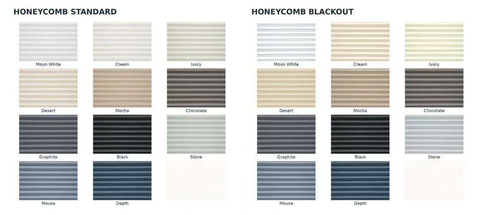 Honeycomb Standard i Blackout — przegląd kolorów